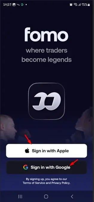 FOMO App referral code