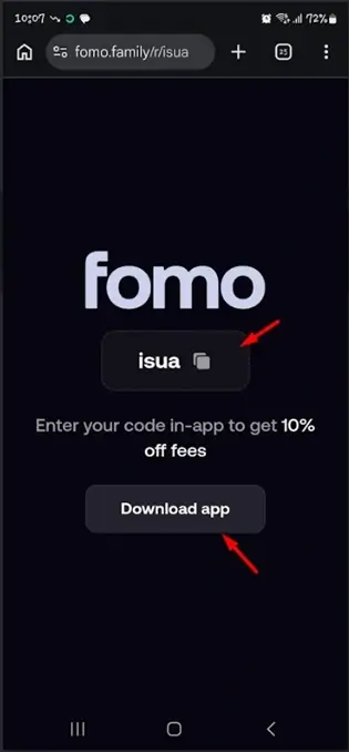 Nigerian FOMO App promo code